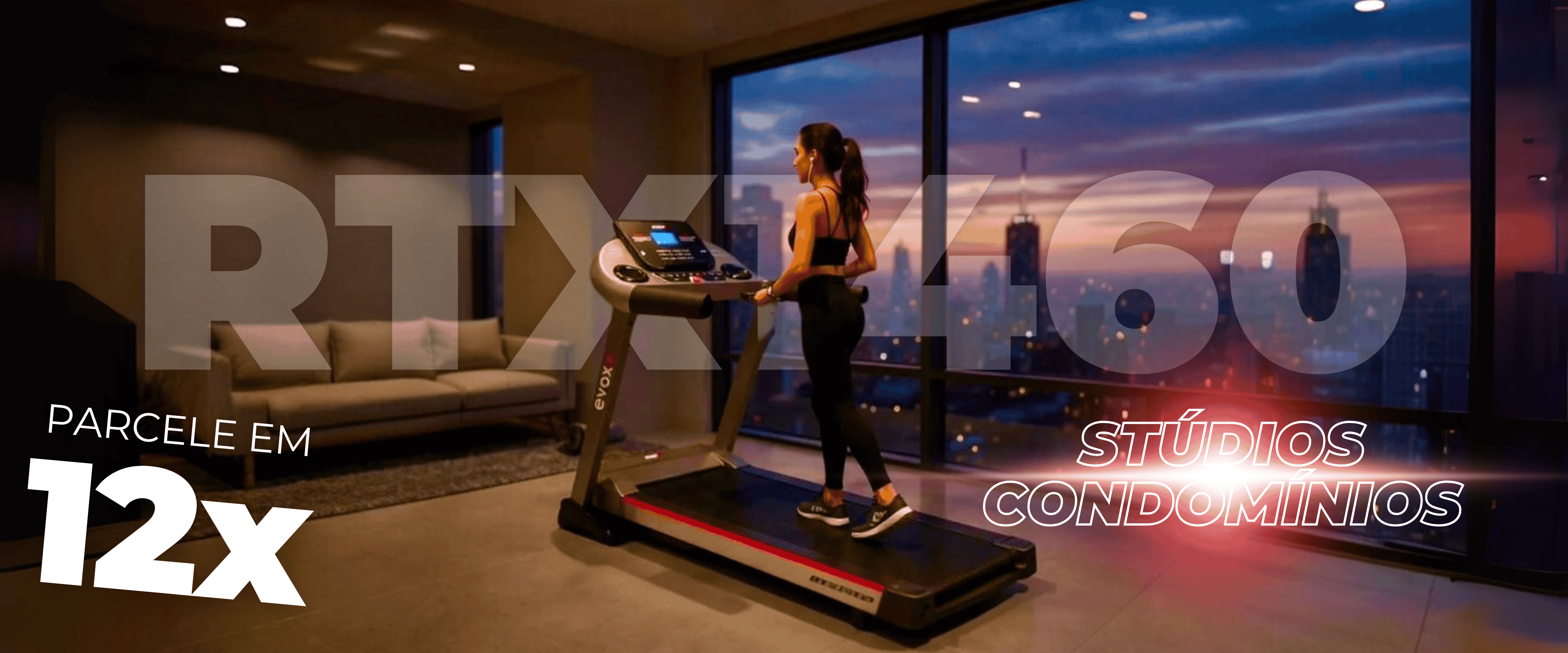 Esteira Profissional RTX1460  | Evox Fitness